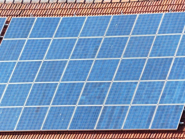 Solar panels installed on a residential tiled roof