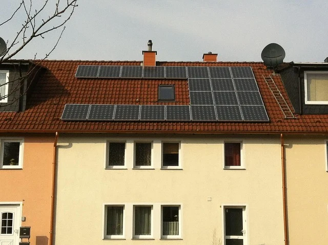 Solar panels installed on a residential roof.